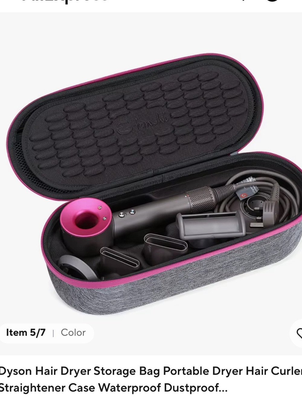 Dyson Hair Dryer Hard Side Travel/Storage Case